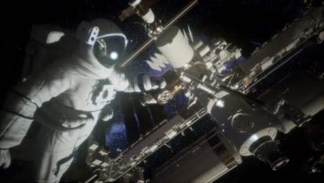 Astronaut-outside-the-International-Space-Station-on-a-spacewalk